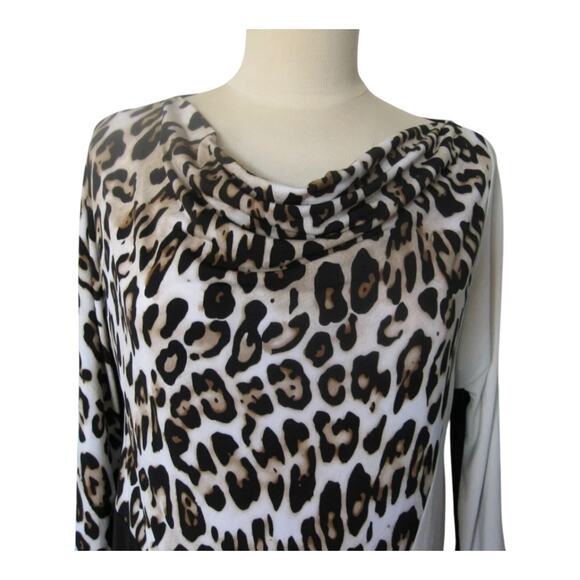 Chico’s Leopard Black Block Print Blouse Top Shirt Women’s Size 2 (U.S. XL / 16) - Picture 6 of 10